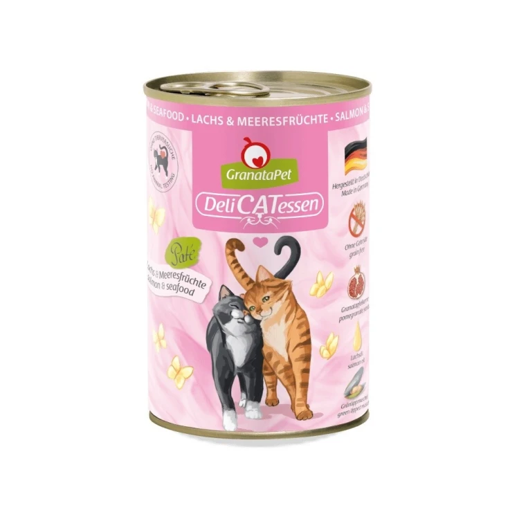 GranataPet DeliCatessen łosoś i owoce morza mokra karma dla kota 400g