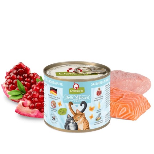GranataPet DeliCatessen łosoś i indyk karma mokra dla kota 200g