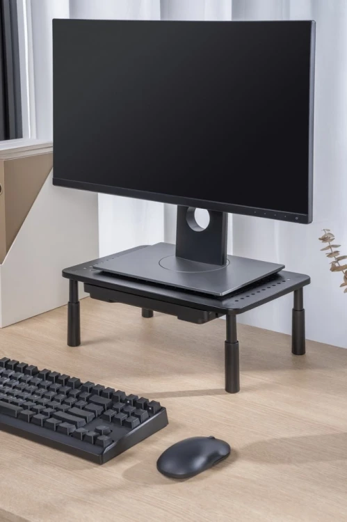 GEMBIRD REGULOWANA PODSTAWKA POD MONITOR Z SZUFLADĄ (PROSTOKĄT)