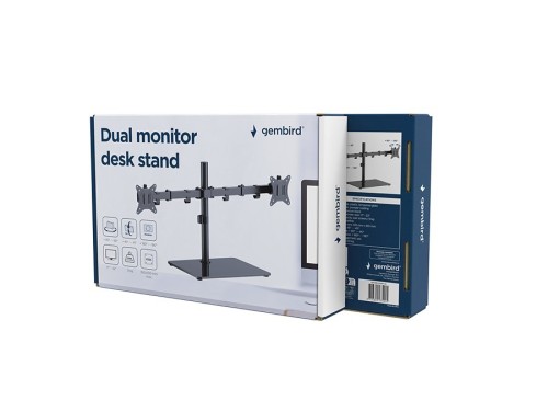 GEMBIRD STOJAK BIURKOWY NA DWA MONITORY (REGULOWANY) 17”-32”, DO 9 KG