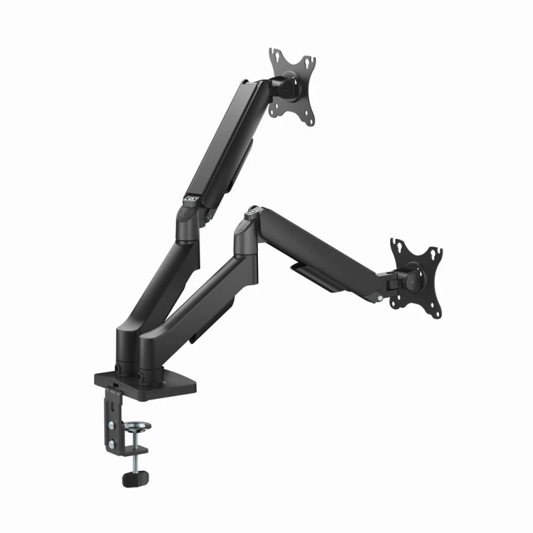 GEMBIRD BIURKOWE RAMIĘ NA DWA MONITORY Z PORTAMI USB (REGULOWANE), OD 17" DO 32", OBCIĄŻENIE DO 9 KG