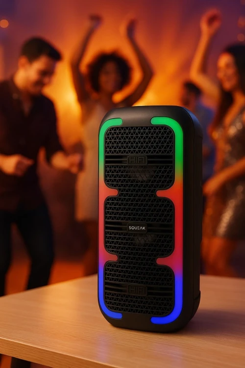SQUEAK GŁOŚNIK KARAOKE BEATONE BLUETOOTH 5.3, 45W RADIO FM, MICROSD, AUX, USB, USB-C SQ1009
