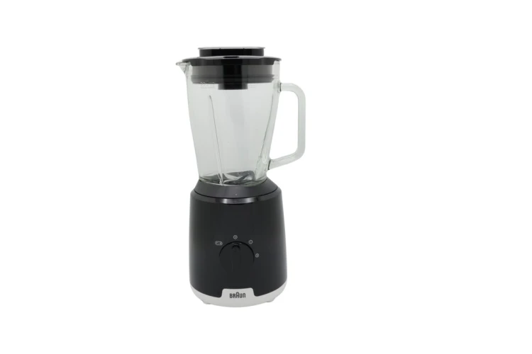 Mikser stojący Braun JB1051BK Household PowerBlend 1 ze szklaną nasadką blendera 1,5 l z kubkiem na wynos, gadżety kuchenne do kruszenia, przecierania