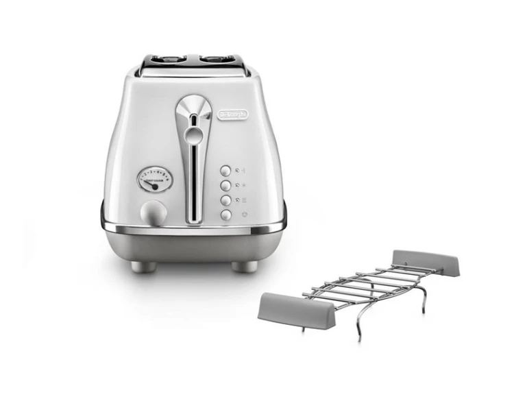 Toster DeLonghi CTOC2103.W Icona Capitals 900W Biały