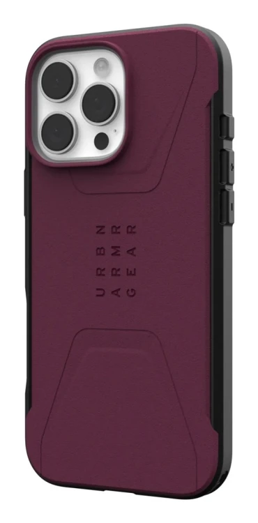 UAG Civilian Magsafe - obudowa ochronna do iPhone 16 Pro Max kompatybilna z MagSafe (bordeaux)