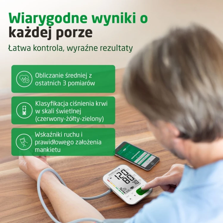 Ciśnieniomierz naramienny Medisana BU 572 do 2 użytkowników | obliczanie średniej | 94 x 131 x 32 mm | biały