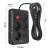 MACLEAN LISTWA ZASILAJĄCA, PRZEDŁUŻACZ 4 GNIAZDA + 3XUSB, 110-240V AC 50/60HZ, 2.1A MAX 2500W, 3M, CZARNA, MCE393 B