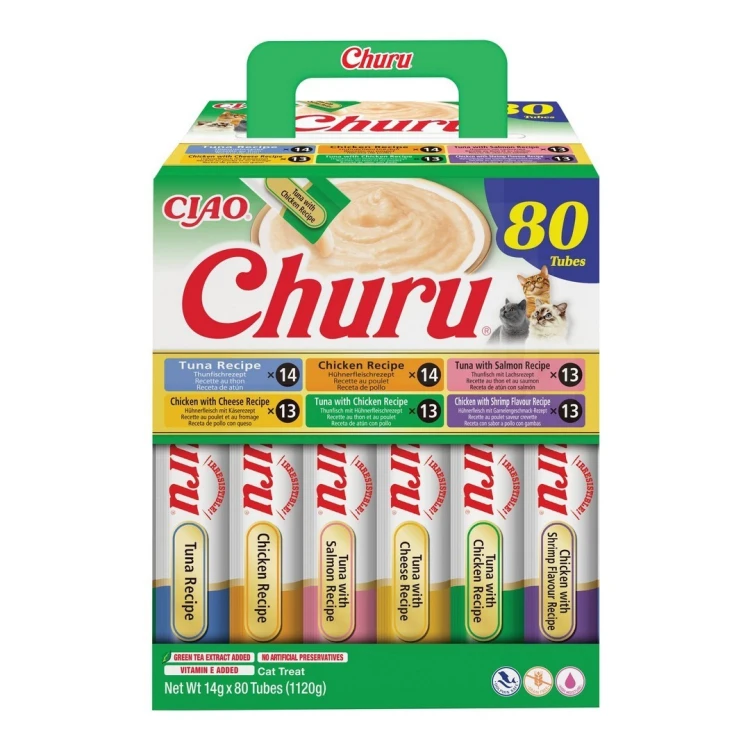 INABA CAT CHURU 80P CHICKEN&TUNE 80x14g