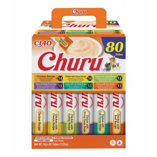 INABA CAT CHURU 80P CHICKEN RECIPE 80x14g