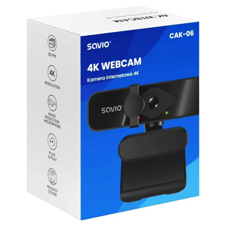 SAVIO KAMERA INTERNETOWA 4K CAK-06