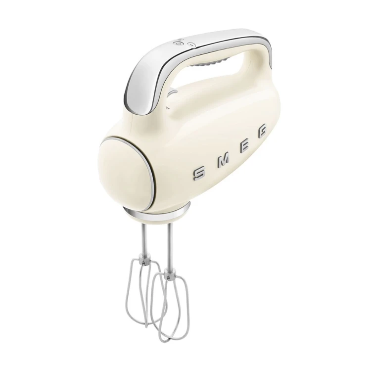 Mikser ręczny Smeg HMF01CREU w kremie w stylu retro z lat 50.