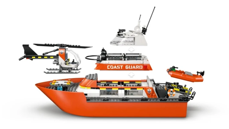 LEGO CITY 60504 Łódź ratunkowa i helikopter straży przybrzeżnej