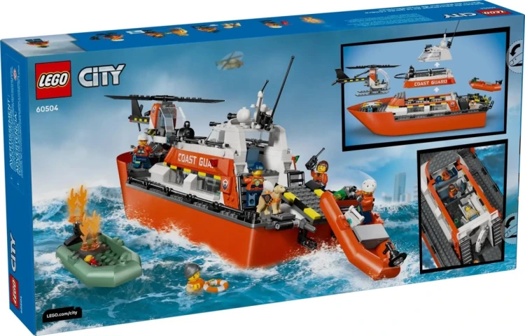 LEGO CITY 60504 Łódź ratunkowa i helikopter straży przybrzeżnej