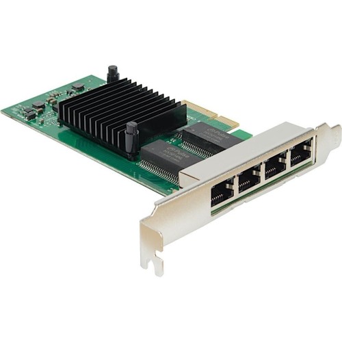 INTER-TECH Argus ST-7238 - Karta sieciowa Quad LAN Intel i350 Obliczanie sumy kontrolnej i segmentacji odciążenia VT-c VMDq SR-IOV