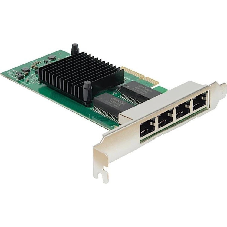 INTER-TECH Argus ST-7238 - Karta sieciowa Quad LAN Intel i350 Obliczanie sumy kontrolnej i segmentacji odciążenia VT-c VMDq SR-IOV