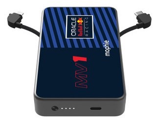 Powerbank Mophie Powerstation Plus 10K Red Bull Racing MV1 - powerbank 10000mAh, zintegrowany kabel USB-C oraz lightning (1x port USB-C)