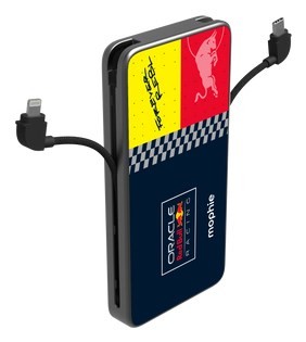 Powerbank Mophie Powerstation Plus 10K Red Bull Racing - powerbank 10000mAh, zintegrowany kabel USB-C oraz lightning (1x port USB-C)