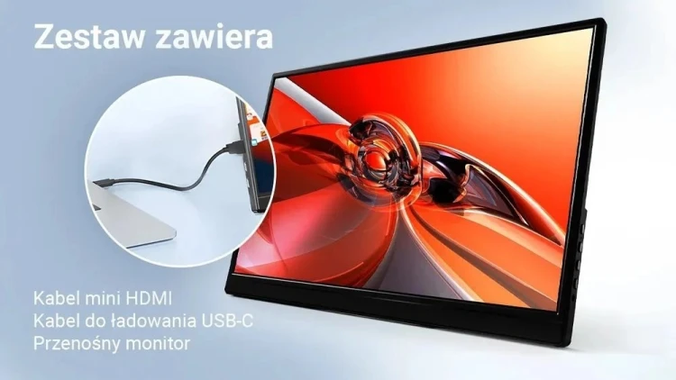 Extralink SMART LIFE 14 PORTABLE MONITOR IPS FHD S15 FOR LAPTOPS & PHONES & CONSOLES USB-C/MICRO-HDMI