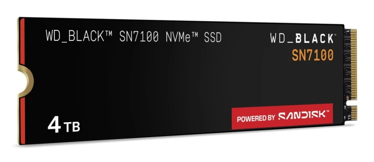 Western Digital Black SN7100 4 TB M.2 PCI Express 4.0 NVMe 3D TLC NAND