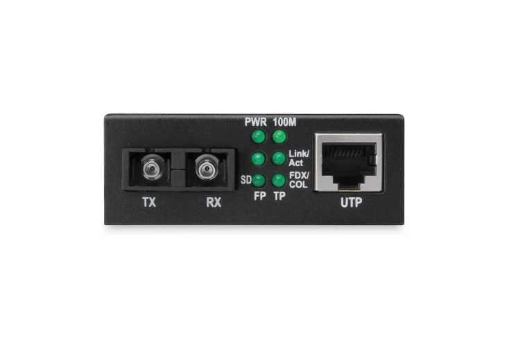 Digitus Media konwerter RJ45 10/100Base-TX na SC duplex 100Base-FX, Tx/Rx 1310nm, 20 km