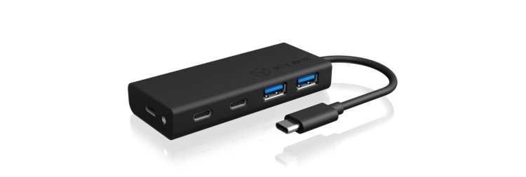 ICY BOX IB-HUB1426-CPD USB 3.2 Gen 1 (3.1 Gen 1) Type-C 5000 Mbit/s Czarny