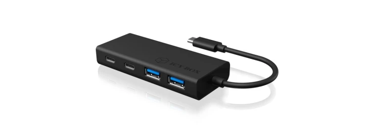 ICY BOX IB-HUB1426-CPD USB 3.2 Gen 1 (3.1 Gen 1) Type-C 5000 Mbit/s Czarny