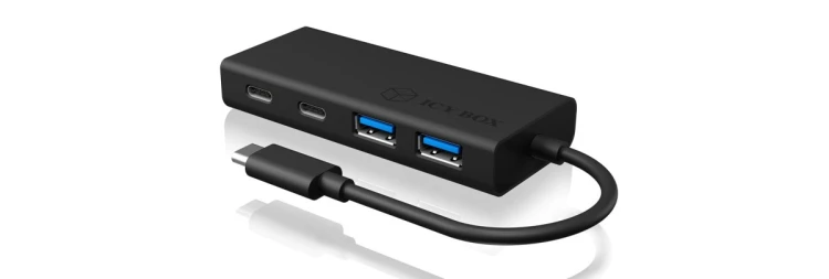 ICY BOX IB-HUB1426-CPD USB 3.2 Gen 1 (3.1 Gen 1) Type-C 5000 Mbit/s Czarny