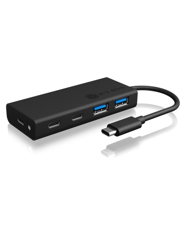 ICY BOX IB-HUB1426-CPD USB 3.2 Gen 1 (3.1 Gen 1) Type-C 5000 Mbit/s Czarny