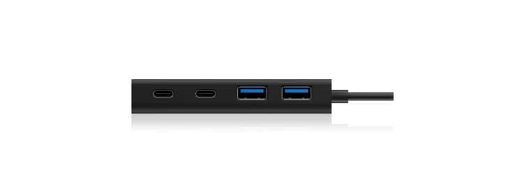ICY BOX IB-HUB1426-CPD USB 3.2 Gen 1 (3.1 Gen 1) Type-C 5000 Mbit/s Czarny
