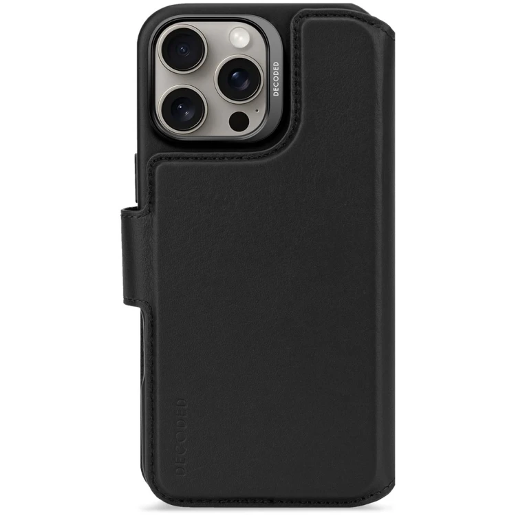 Decoded Leather Detachable Wallet pokrowiec na telefon komórkowy 17,5 cm (6.9") Z klapką Czarny