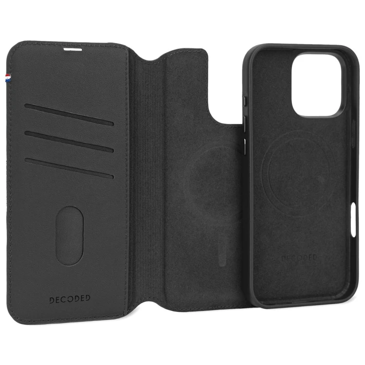 Decoded Leather Detachable Wallet pokrowiec na telefon komórkowy 17,5 cm (6.9") Z klapką Czarny