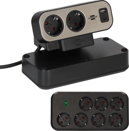 Listwa zasilająca Brennenstuhl Estilo Duplex z ochroną przeciwprzepięciową, 1x USB C, 9x gniazda