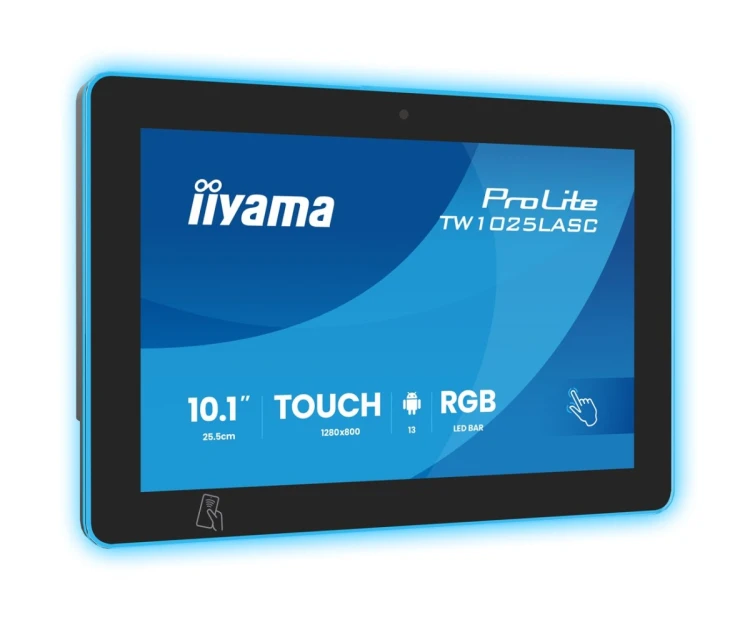 iiyama ProLite TW1025LASC-B3PNR monitor komputerowy 25,6 cm (10.1") 1280 x 800 px WXGA LED Ekran dotykowy Przeznaczony dla wielu użytkowników Czarny