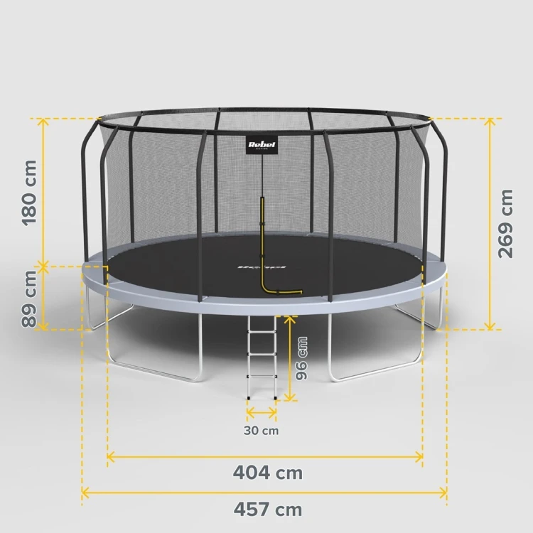 REBEL ACTIVE TRAMPOLINA PRO 15FT/457CM