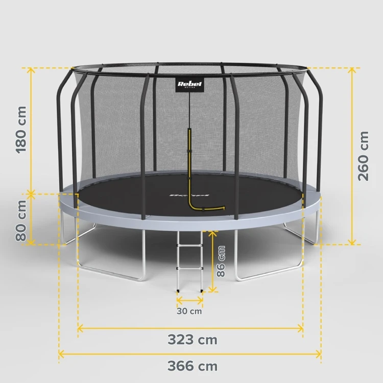 REBEL ACTIVE TRAMPOLINA PRO 12FT/366CM