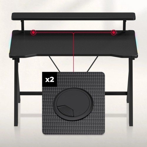 Biurko Huzaro Hero 1.9 RGB Black