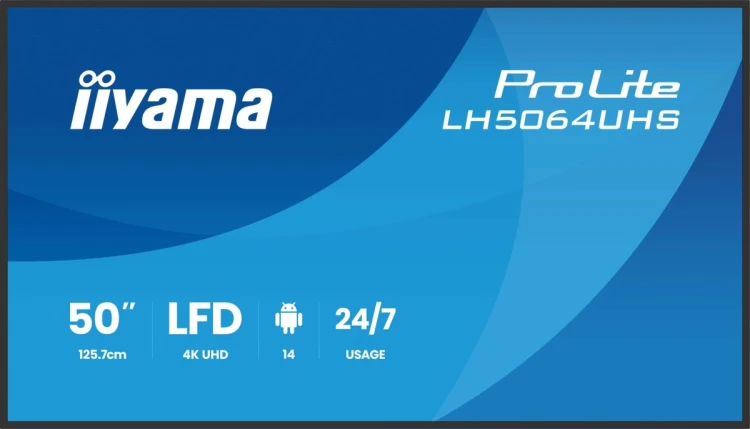 Monitor iiyama LH5064UHS-B1AG 50 IN LCD UHD - Płaski ekran - 127 cm