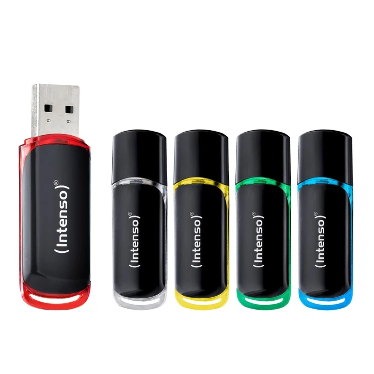 Intenso 3511595 pamięć USB 64 GB USB Typu-A 2.0 Czarny, Czerwony, Zielony, Przezroczysty, Żółty, Niebieski