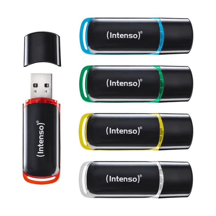 Intenso 3511595 pamięć USB 64 GB USB Typu-A 2.0 Czarny, Czerwony, Zielony, Przezroczysty, Żółty, Niebieski