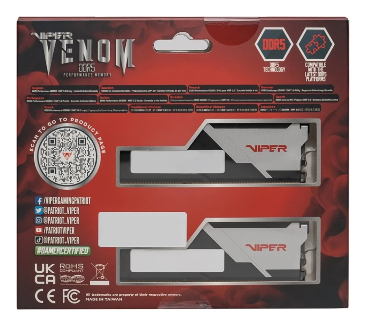 Patriot Viper Venom AMD DDR5 2x8GB 6000MHz CL30 EXPO