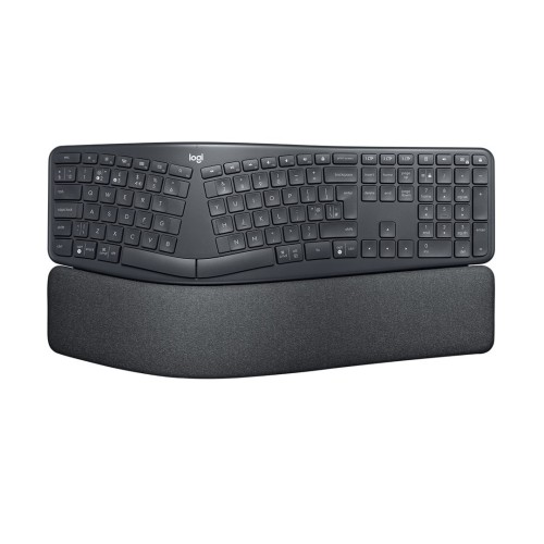 Logitech Ergo K860 klawiatura Biuro RF Wireless + Bluetooth Amerykański międzynarodowy Grafitowy