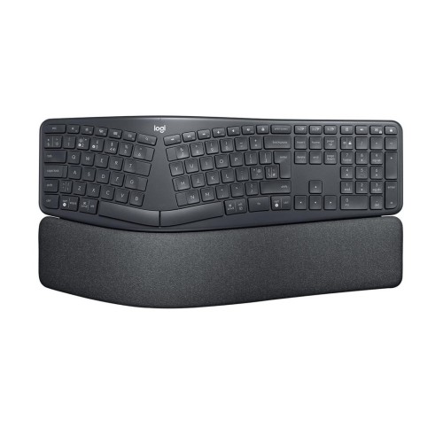Logitech Ergo K860 klawiatura Biuro RF Wireless + Bluetooth Amerykański międzynarodowy Grafitowy
