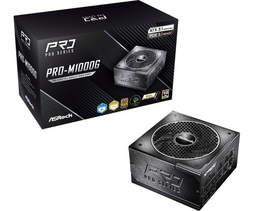 Zasilacz Asrock PRO-M1000G 1000W 80 PLUS Gold