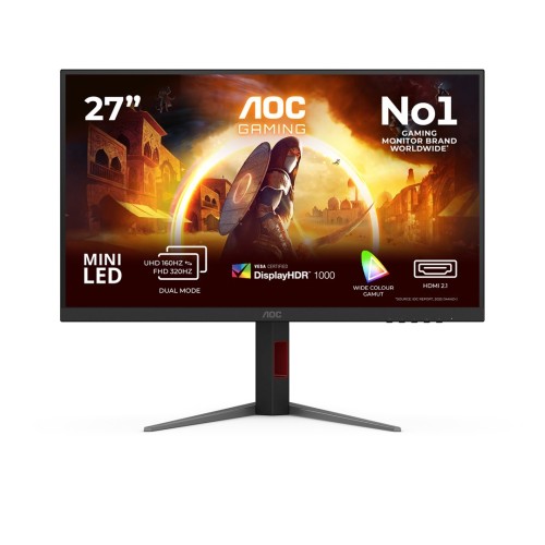 AOC G4 U27G4XM monitor komputerowy 68,6 cm (27") 3840 x 2160 px 4K Ultra HD LED Czarny, Czerwony