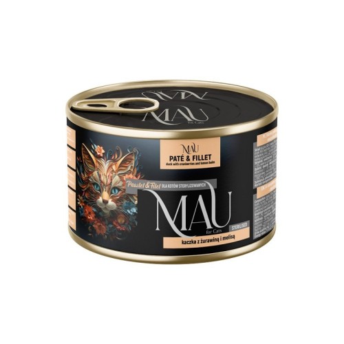 MAU P&F kaczka z żurawiną i melisą -kar.dla kota steryliz. 185g