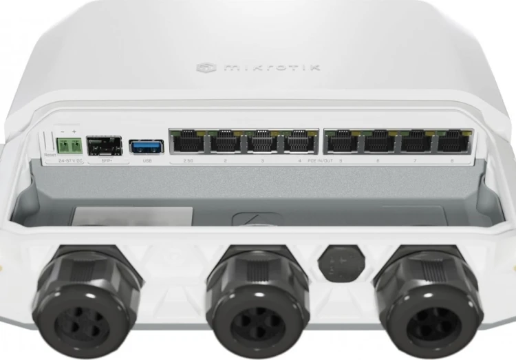 Router Mikrotik RB5009UPr+S+OUT Total Ethernet  Ports:9; Architecture:ARM 64bit; CPU core:4