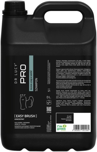 Szampon ułatwiający rozczesywanie dla psów o długiej lejącej sierści Dr Lucy Pro Easy Brush Z - 5 l