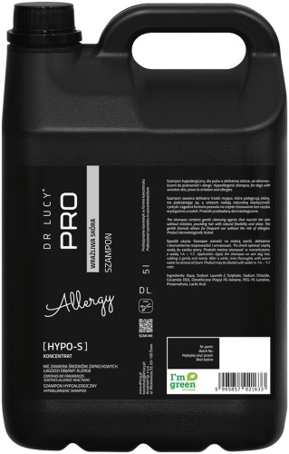 Szampon hipoalergiczny dla psów o wrażliwej skórze Dr Lucy Pro Hypo-S - 5 l