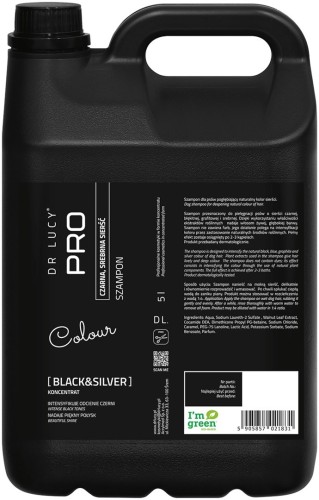 Szampon poprawiający kolor dla psów o czarnej i srebrnej sierści Dr Lucy Pro Black&Silver - 5 l