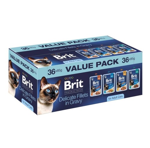 Brit Delicate Fillets in Gravy for Adult Cats mokra karma dla kota 36x85g